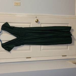 Large emerald green dress